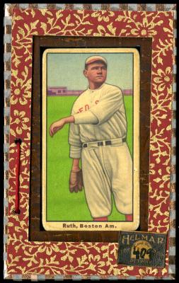 Picture, Helmar Brewing, T206-Helmar Card # 409, Babe RUTH (HOF), Tossing follow through, Boston Red Sox